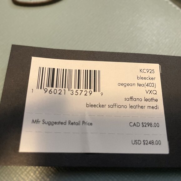 Kate Spade Bleecker Medium Crossbody Tote, Aegean Teal NWT! - Picture 10 of 11